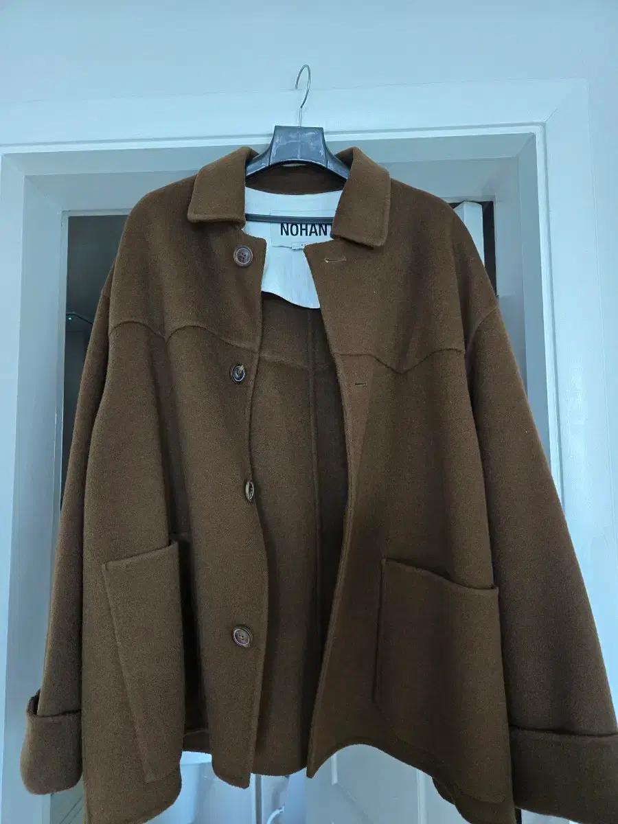 노앙 오버사이즈 캐시미어 블렌드 코트 브라운