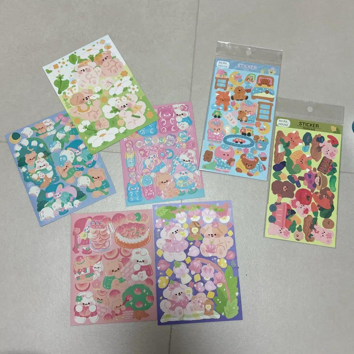 몽쮸, 라라하우스 씰스티커 일괄 처분 다꾸 스티커 다꾸 처분