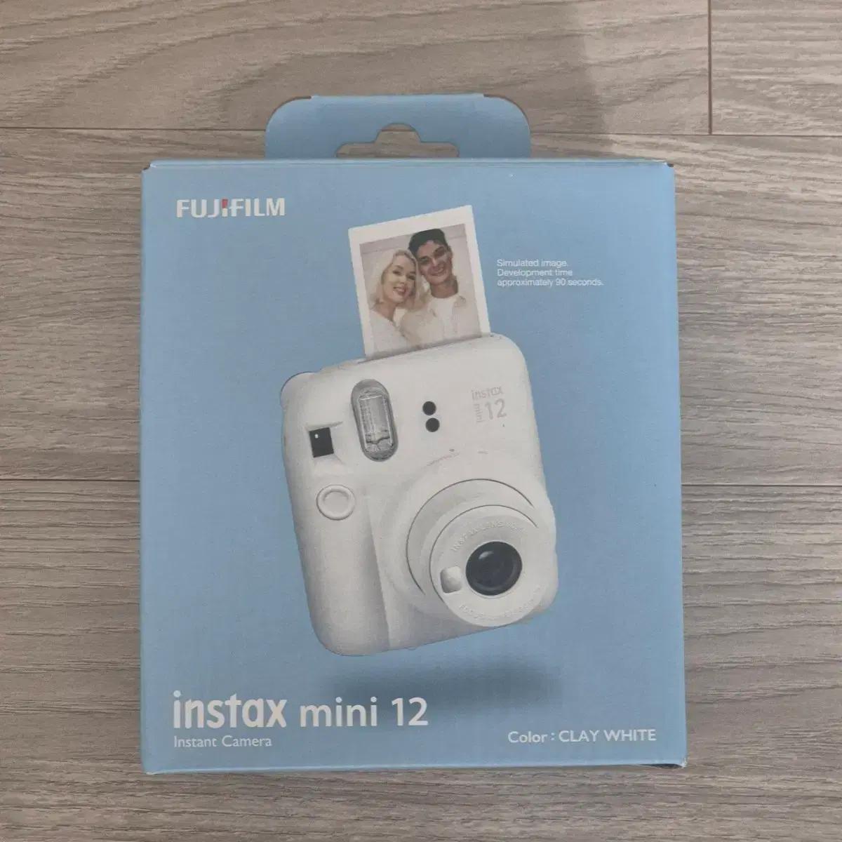 후지필름 인스탁스 미니 12 클레이 화이트 새상품 폴라로이드 카메라