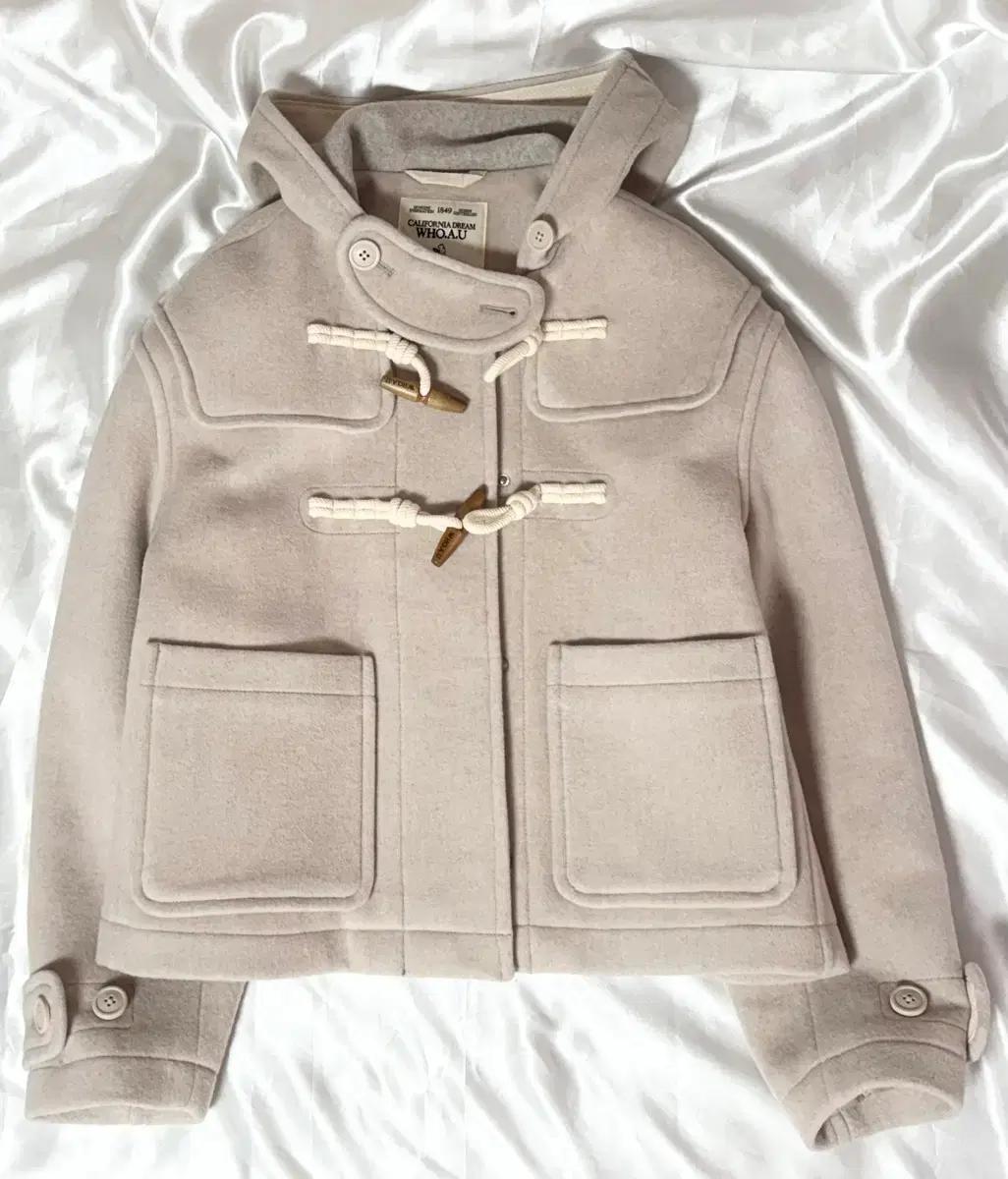 후아유 울 더플 코트 아이보리 WHJWE4T11F