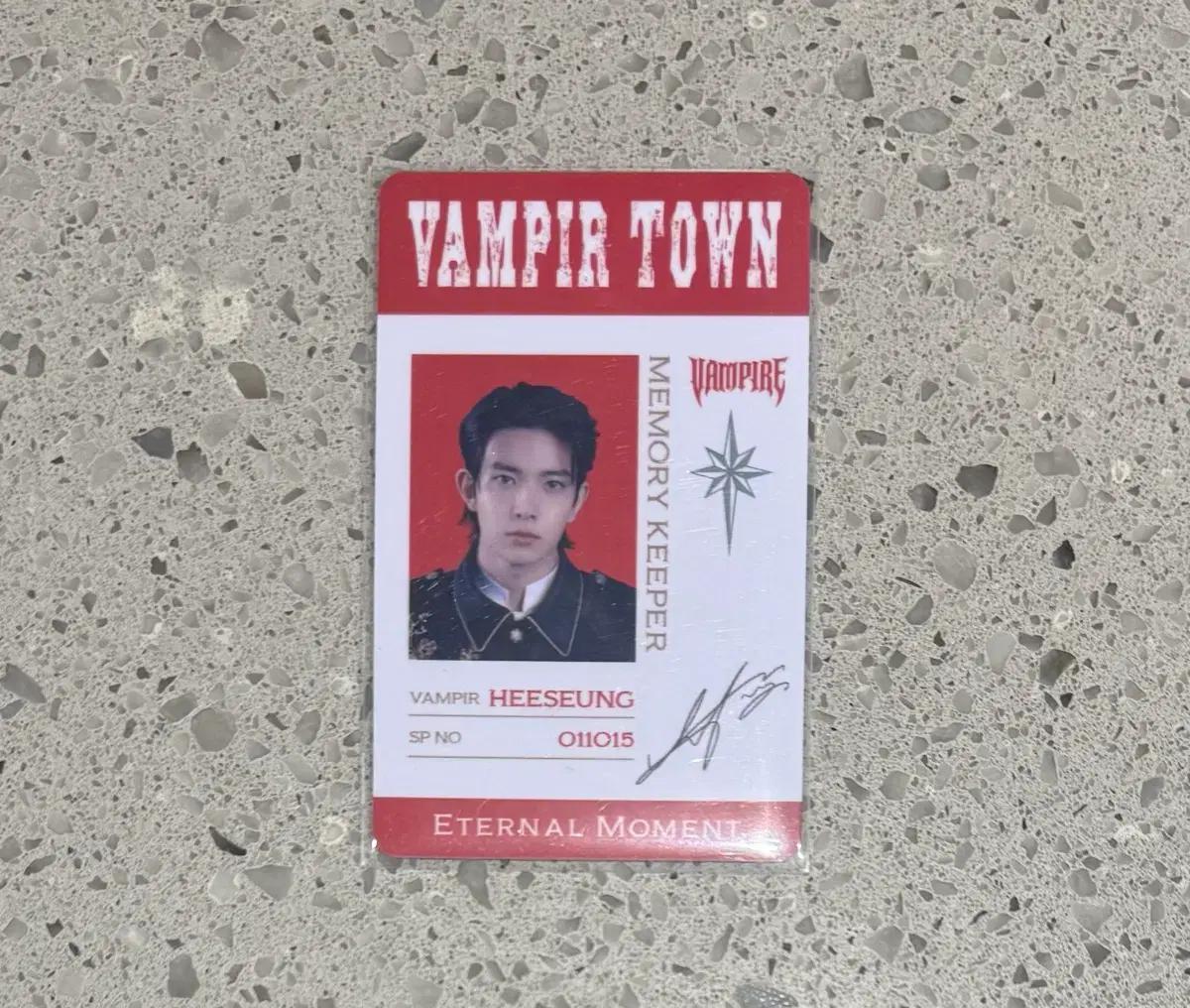 (QR 사용)엔하이픈월드 희승 뱀파이어 SP카드