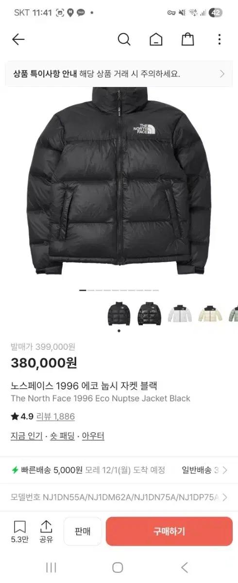 노스페이스 1996 에코 눕시 L