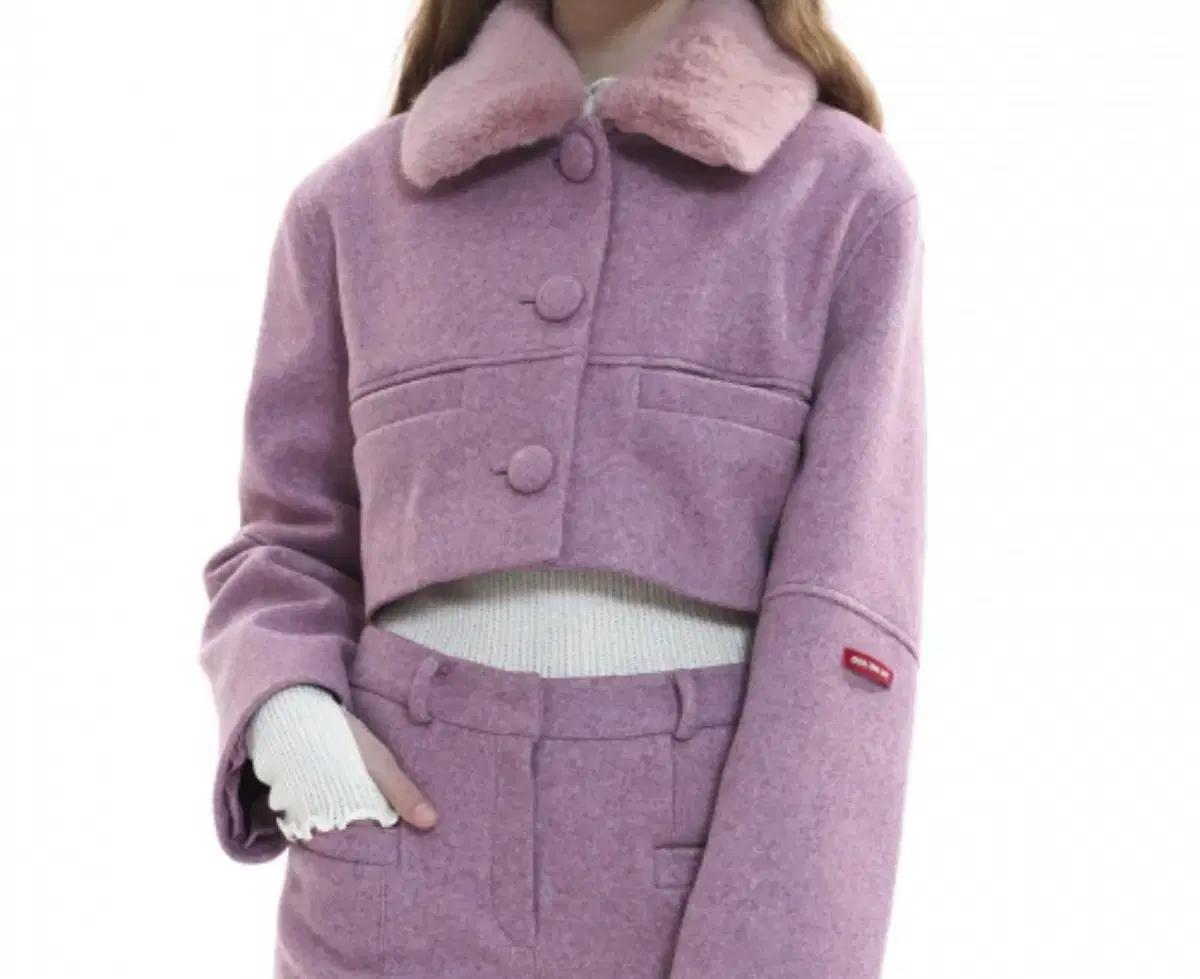 오드원아웃 퍼자켓 핑크