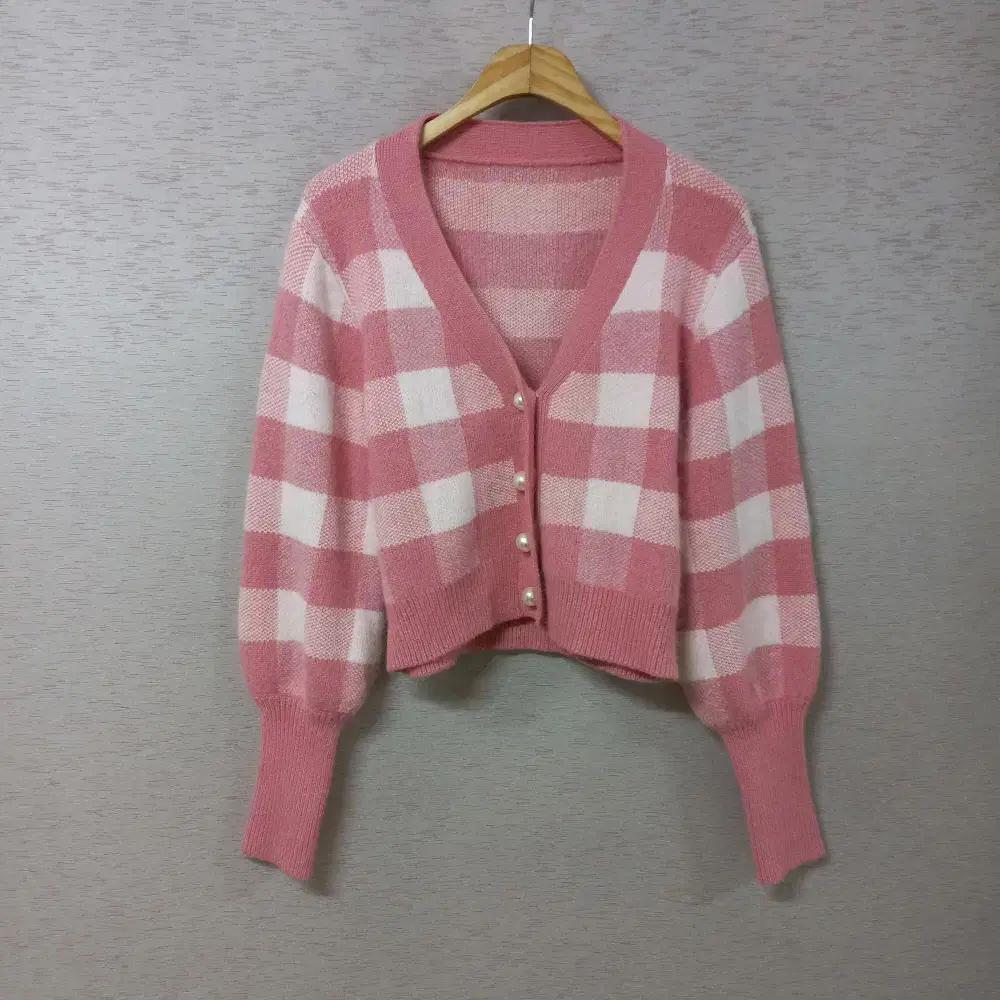 A11-29/부드러운 패턴 숏 니트가디건 여성