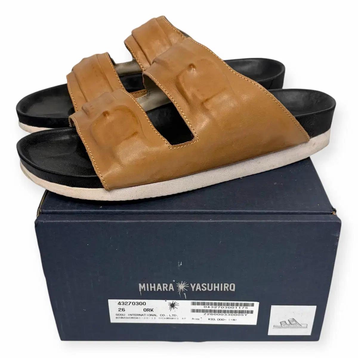 미하라야스히로 가죽 샌들