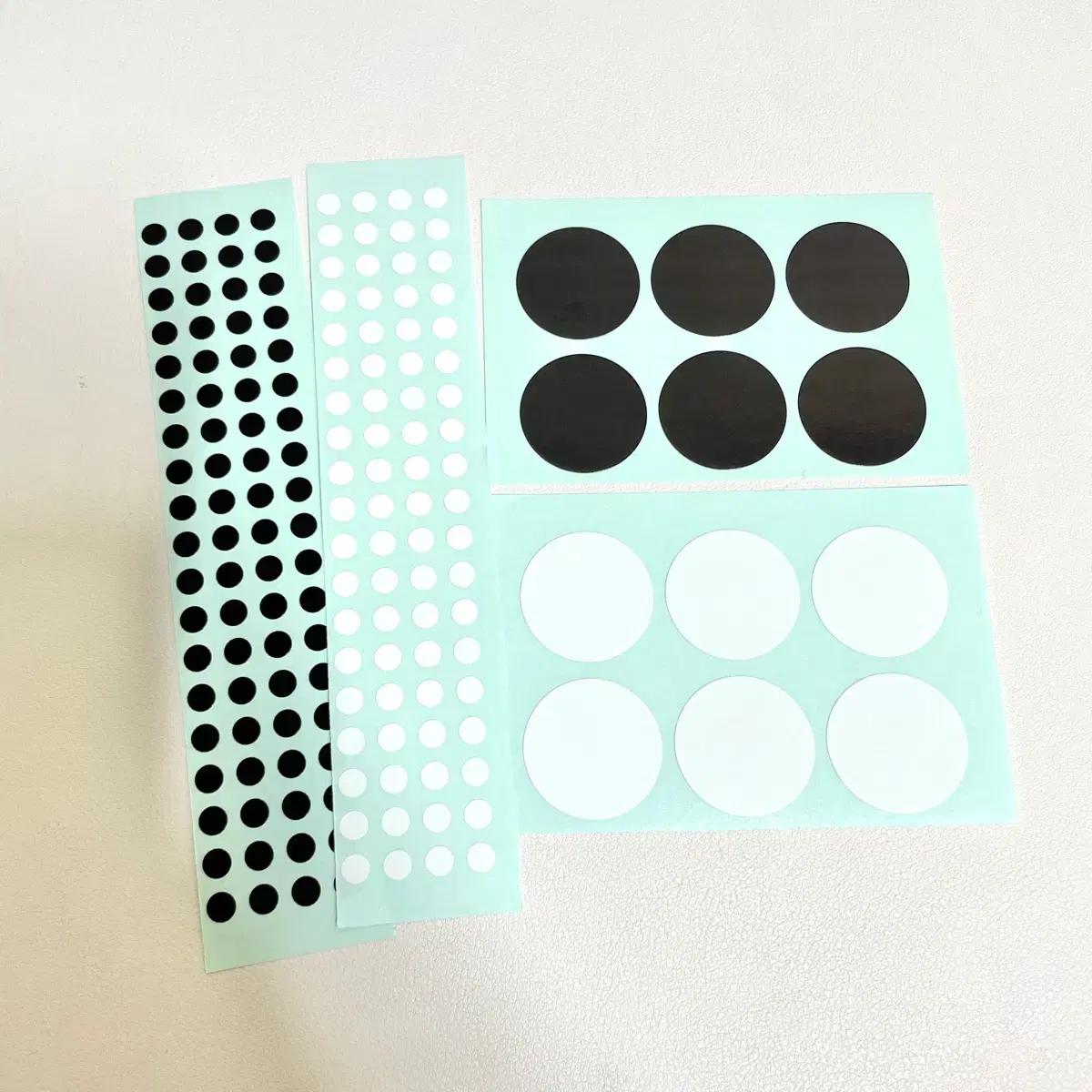 라벨 팩_4) 164조각 : 무채색 원형 스티커 견출지 ㅣ 다꾸 처분