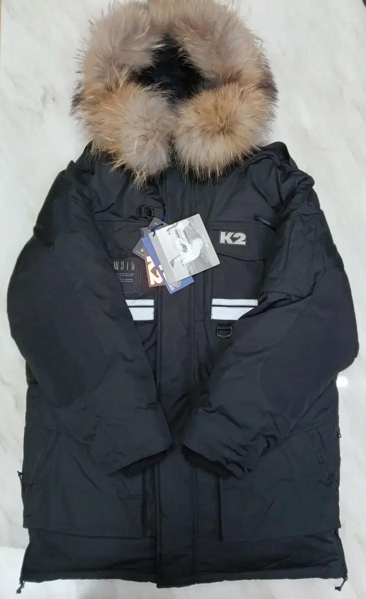 미사용 새상품 K2 헤비다운 구스 후드패딩 100 코오롱스포츠 케나다구스