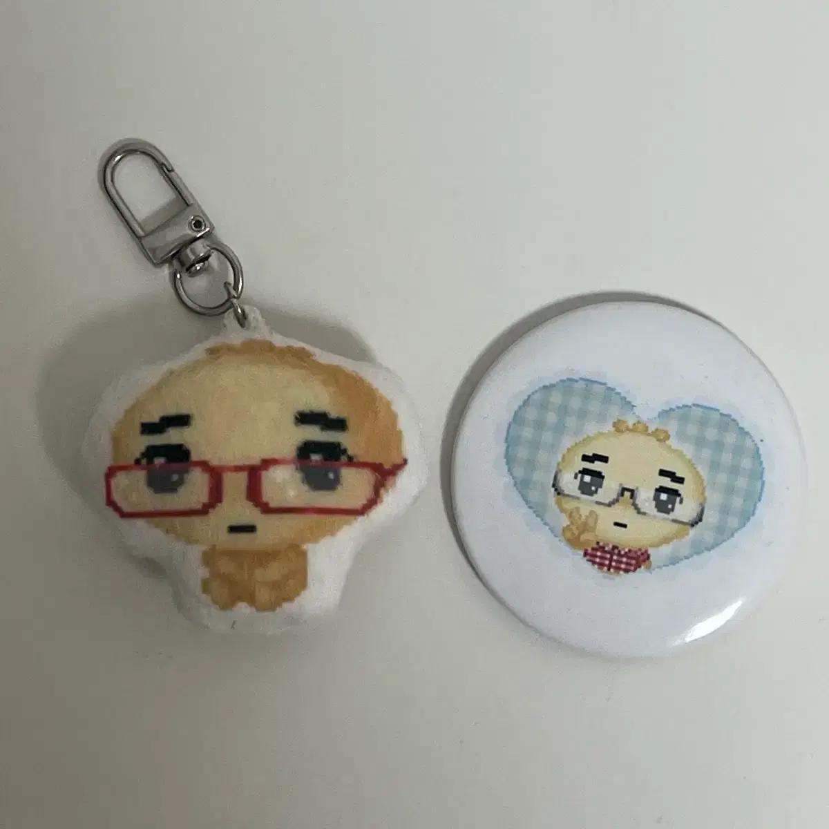 안경만두 인형 키링