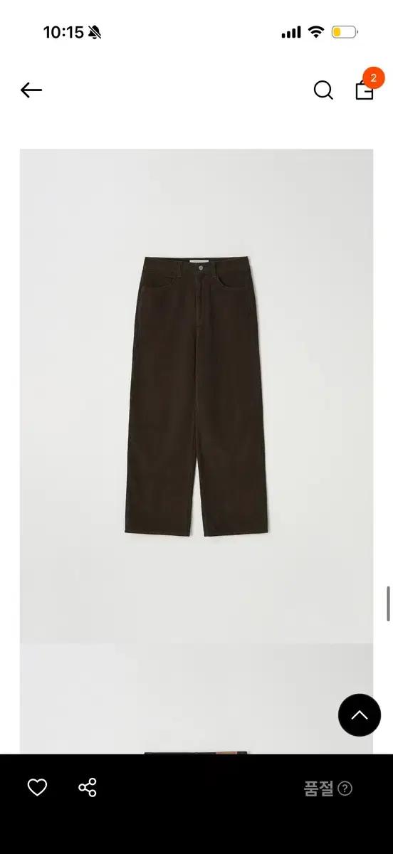 블루브릭 corduroy long denim 브라운 사이즈1