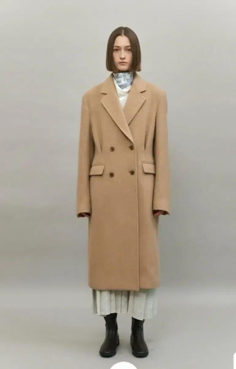 엔오르 롱코트 캐시미어울혼방 M