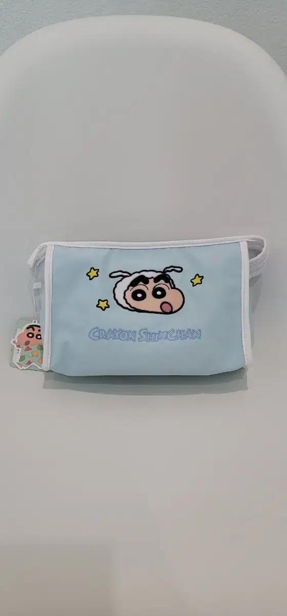 짱구 파우치 하늘색 Crayon Shinchan