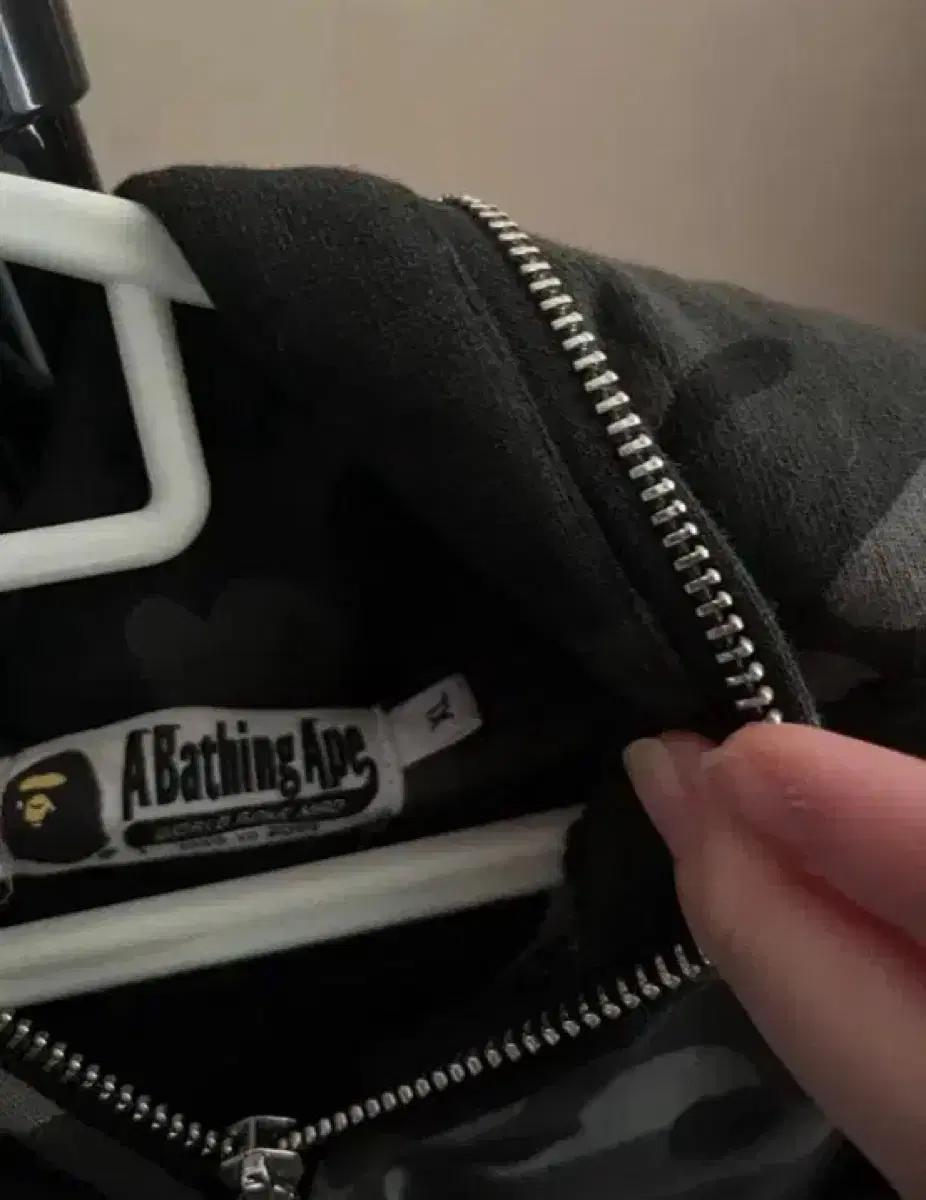 A Bathing Ape 베이프 샤크 카모 후드집업 XL 흑계