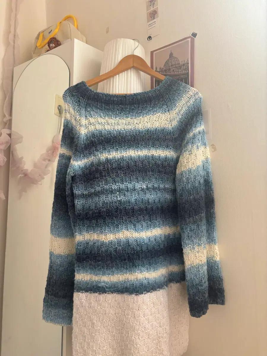 아오아유우깔 허니와클로버 모리걸  하구미 스타일 수제니트 원피스