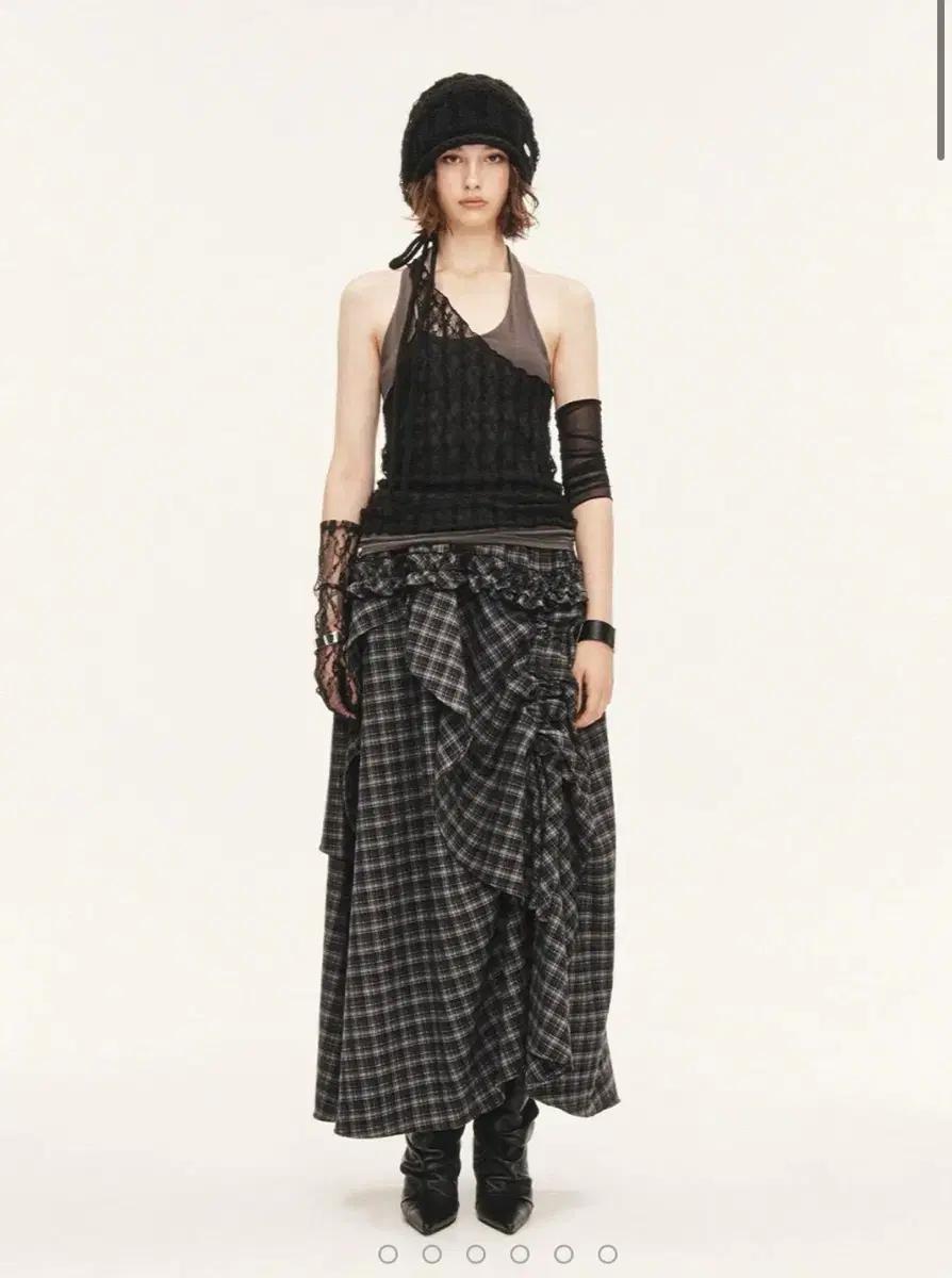 쓰리타임즈 Tartan soup skirt