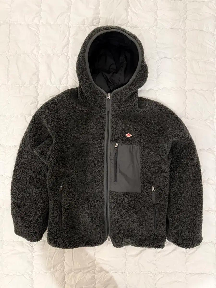 단톤 후드 후리스 집업 차콜