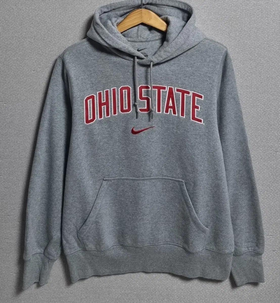M (95) 나이키 오하이오 그레이 기모 후드티