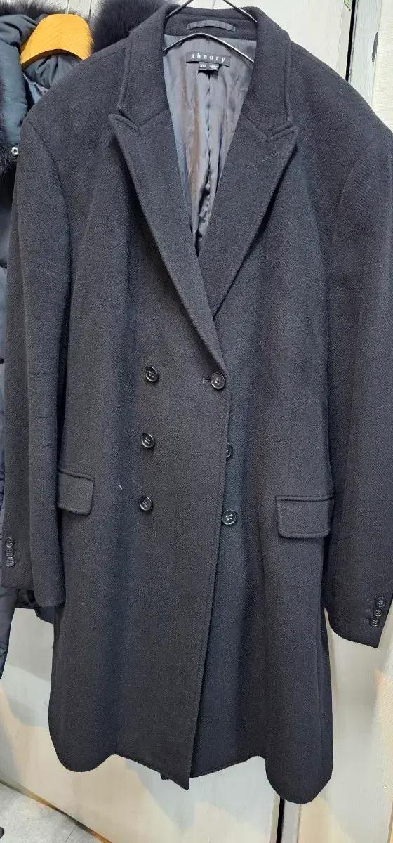 띠어리 남성 헤링본 캐시미어 모혼방 코트