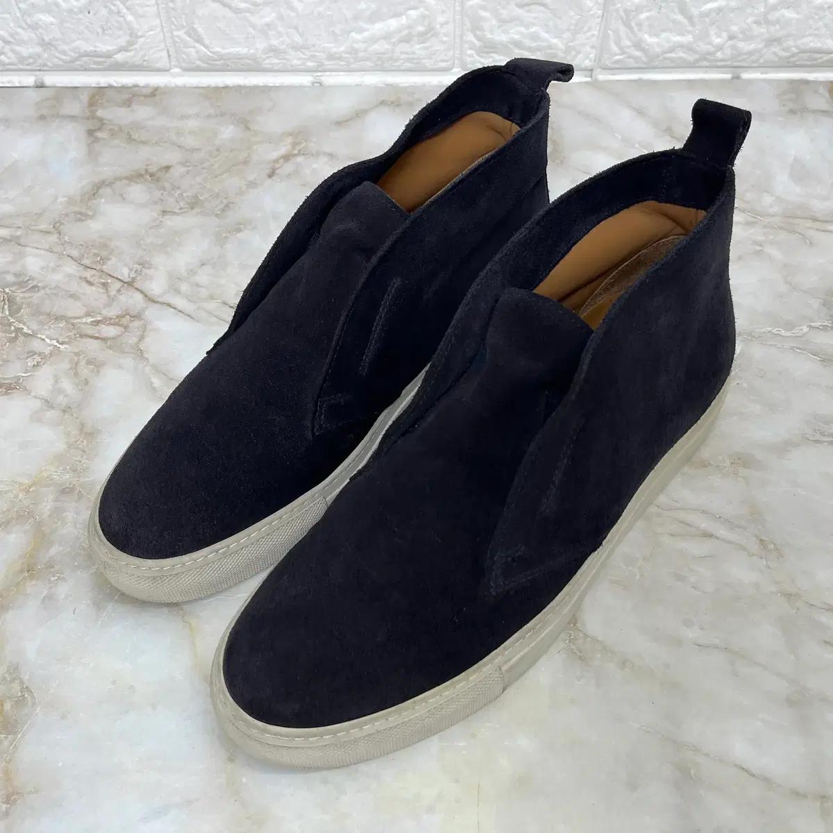 [270-275, 42] 오피신 제네랄 네이비 스웨이드 남자 스니커즈