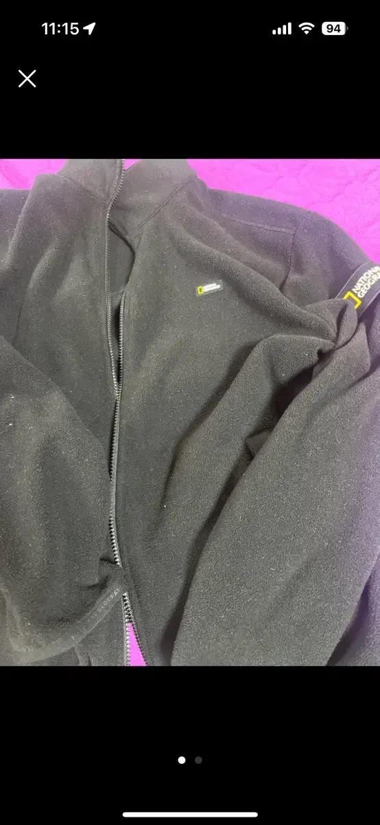 내셔널지오그래픽 검정색 플리스 자켓