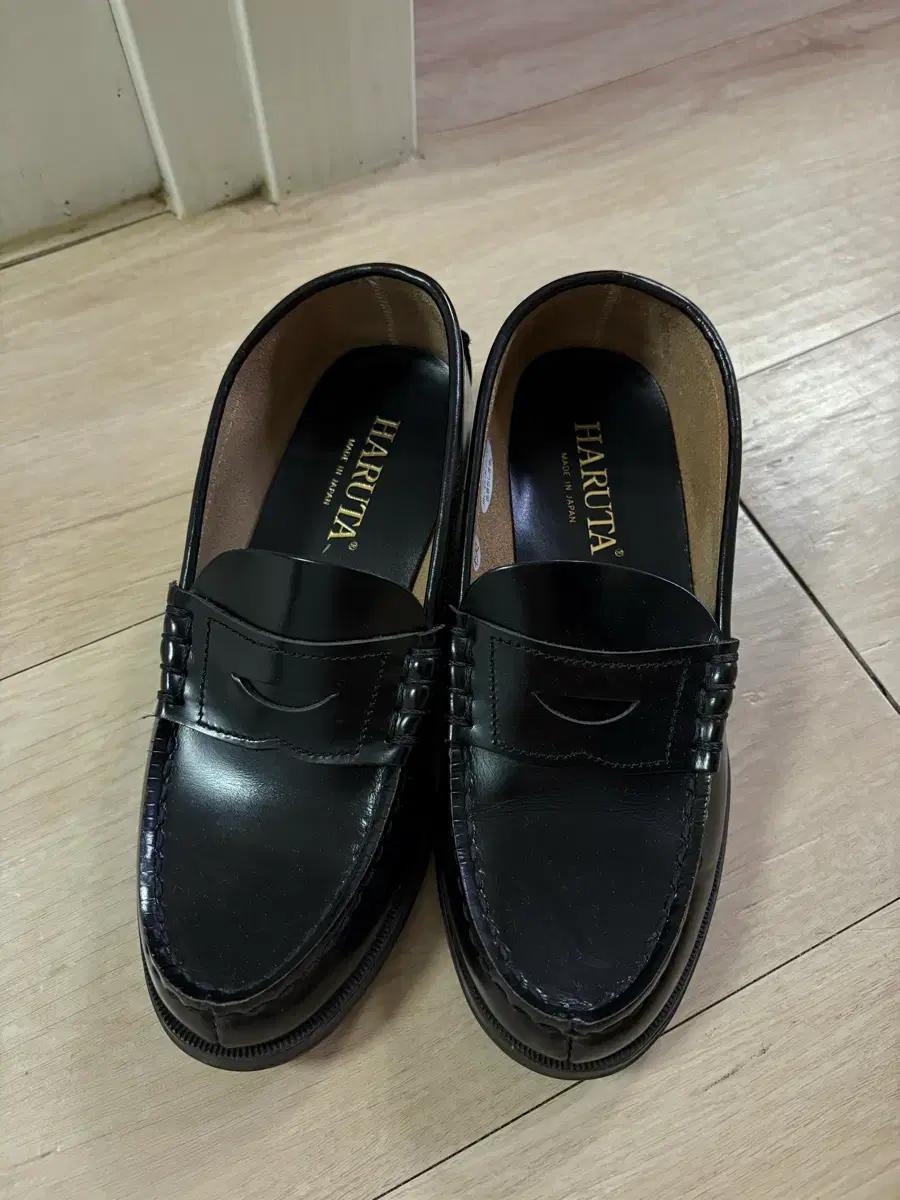 하루타 여성용 소가죽 페니로퍼 HS-304_BLACK 225