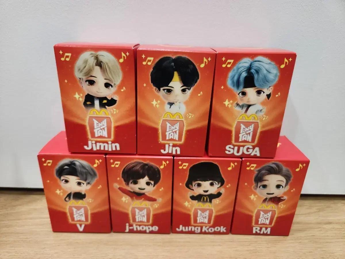 미개봉 맥도날드 bts 방탄 타이니탄 해피밀 피규어 한정판 풀세트