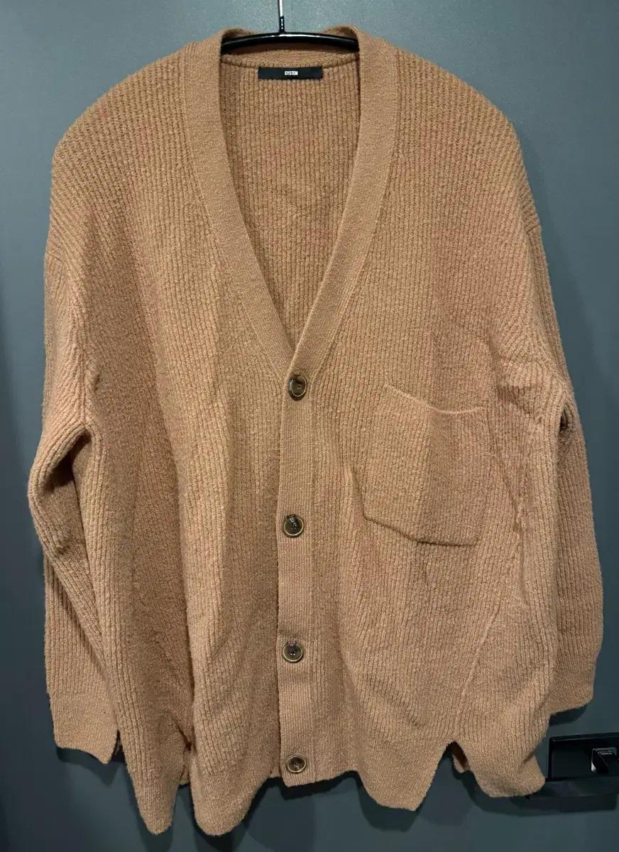 한섬 시스템 옴므 니트 오버핏 울가디건