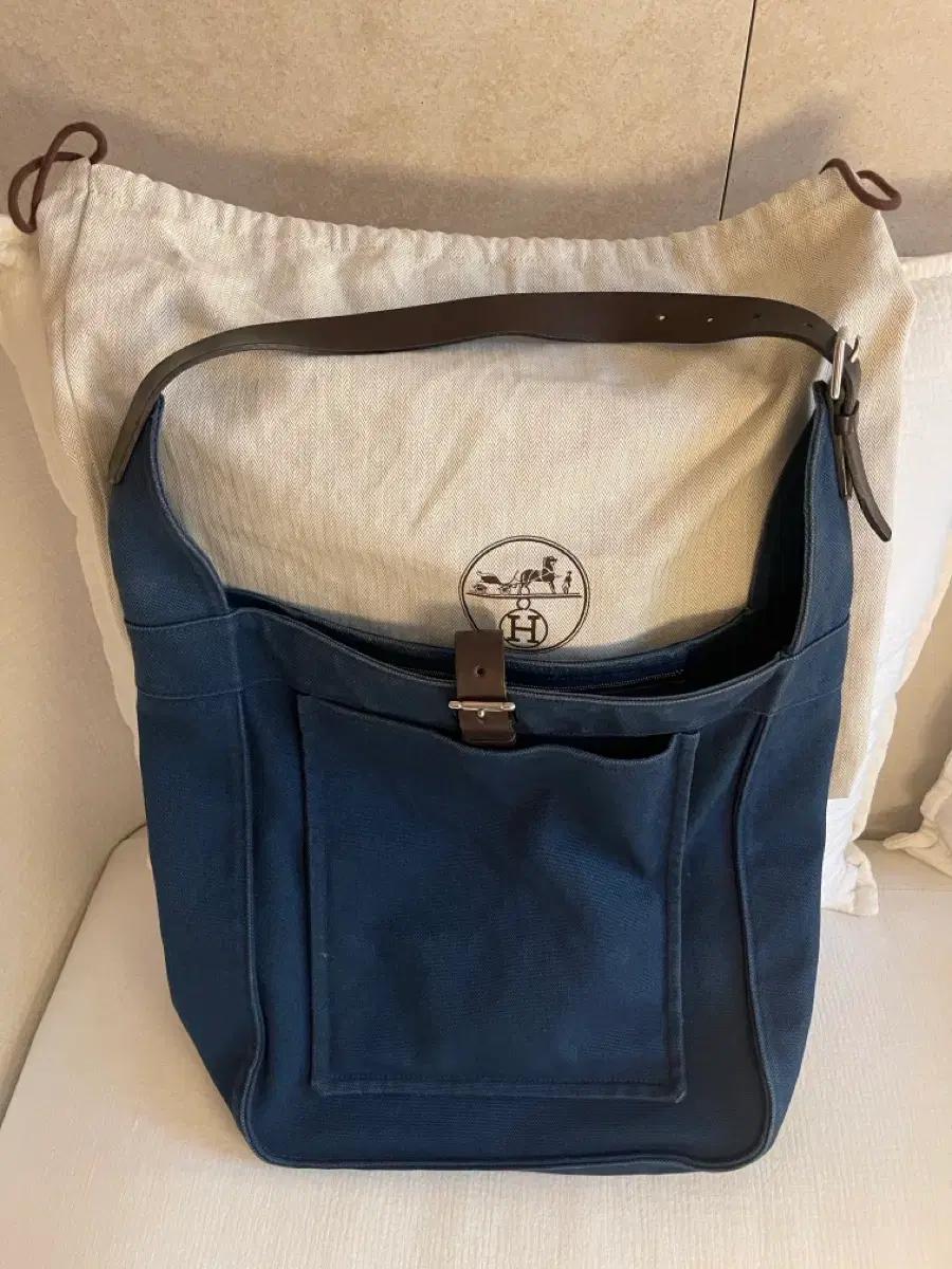 Hermes Aline Fourre-Tout M각인 에르메스 데님 메신저