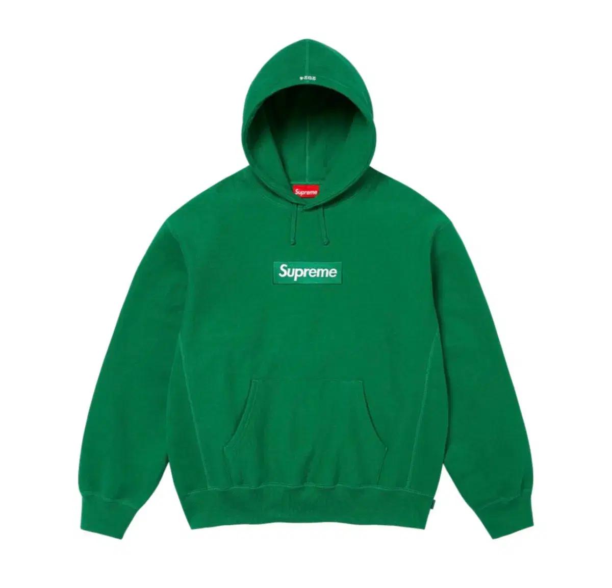 슈프림 박스로고 후드 그린 24FW