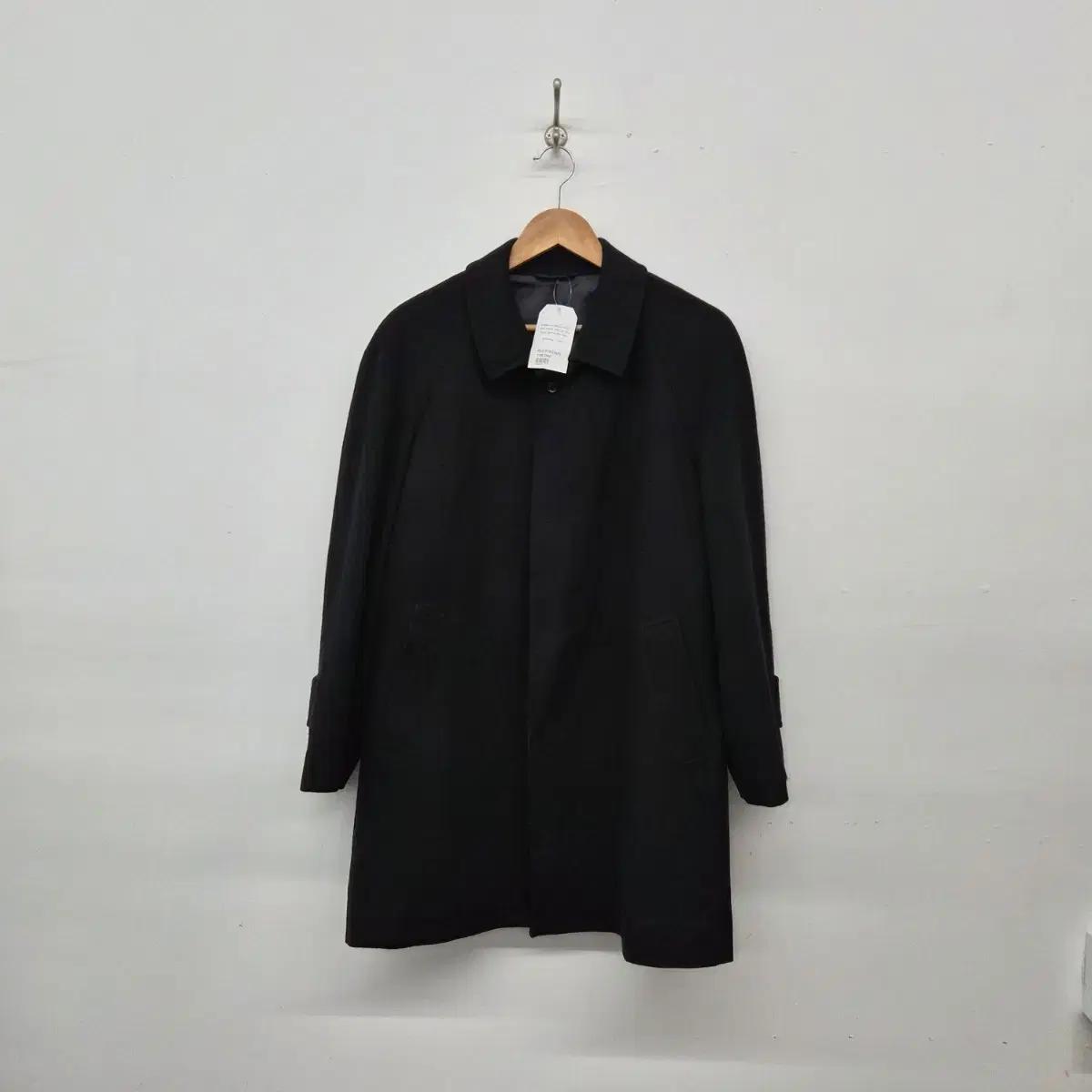 캐시미어 100% 블랙 기본 코트 남성 M