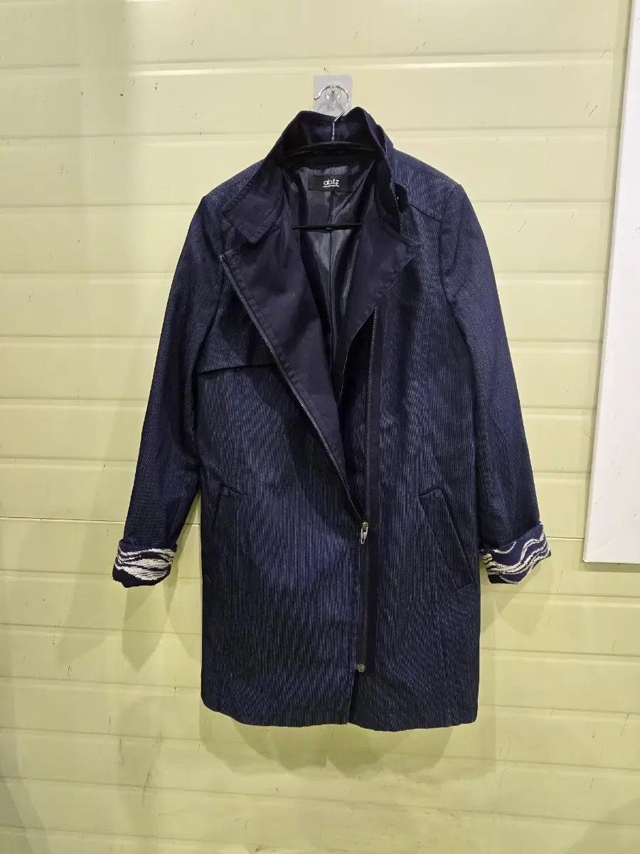 ab.fz 네이비 코듀로이 롱 코트