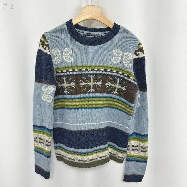 써스데이 아일랜드 여자 모100% 니트티 90