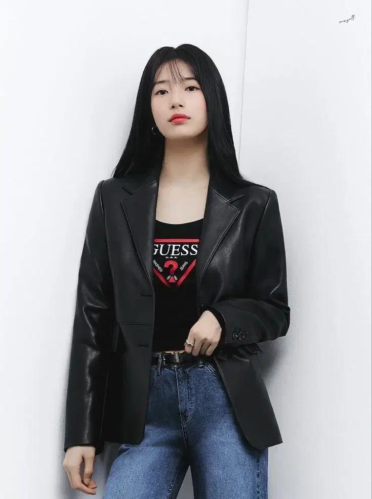 게스 수지 에코레더자켓 가죽자켓 xs 55 원가32만원 마지막가격