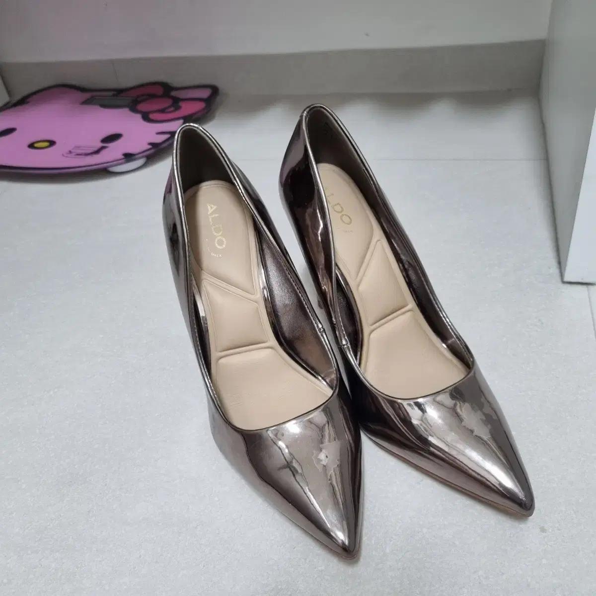 알도 하이힐 구두 스틸레토 펌프스 메탈