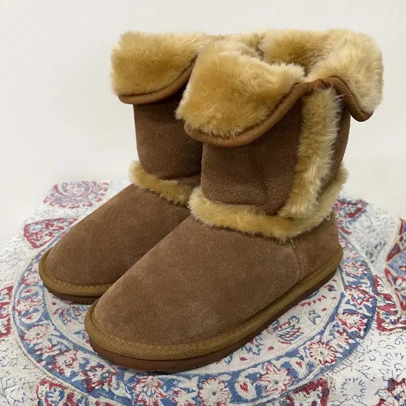 랜드로버 금강제화 브라운 앵클부츠 방한화 겨울신발 220 E00530