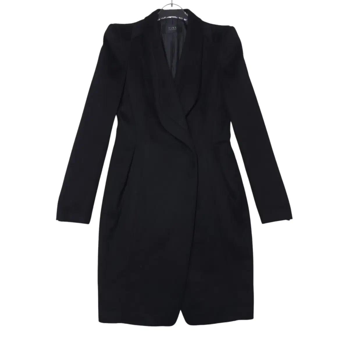 타임(한섬) 여성 캐시미어(100퍼) 솔리드 이태리 코트 44