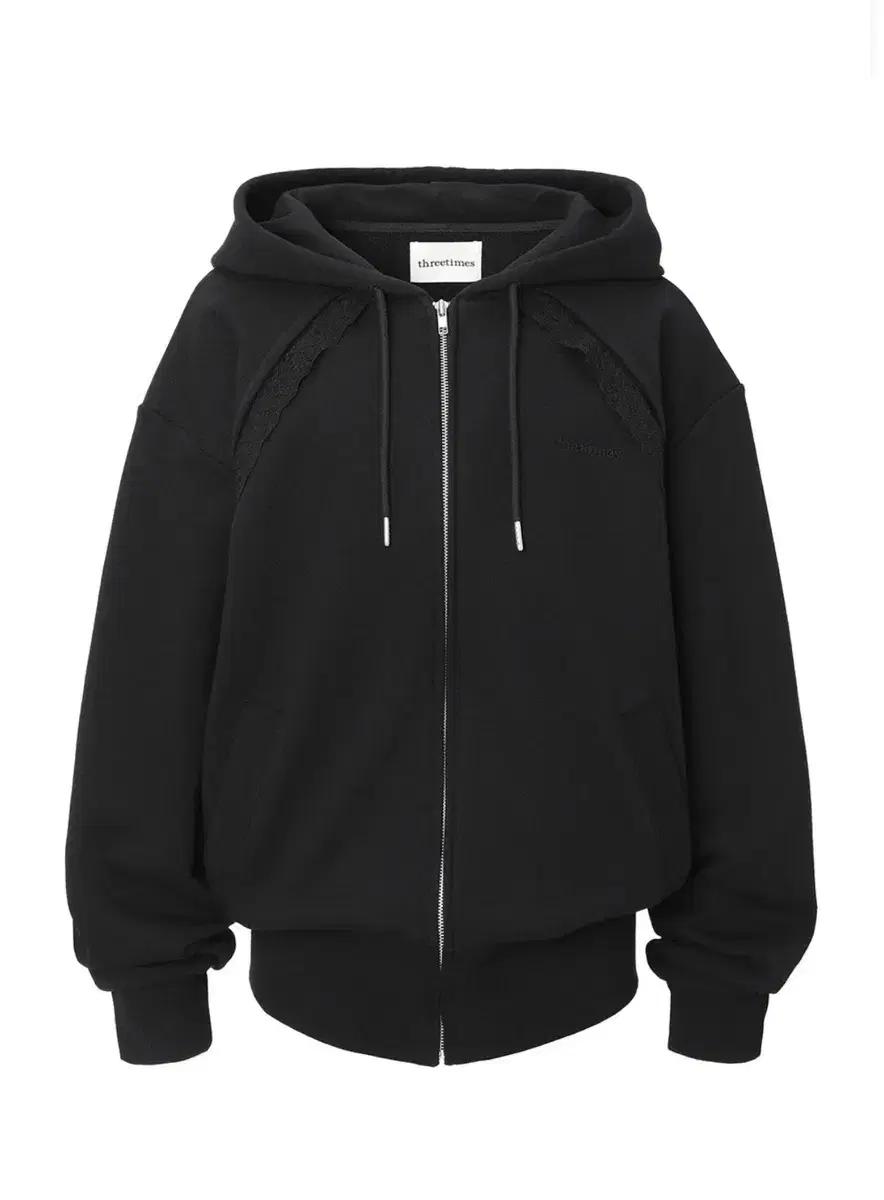 쓰리타임즈 Layered lace hoodie 후드집업