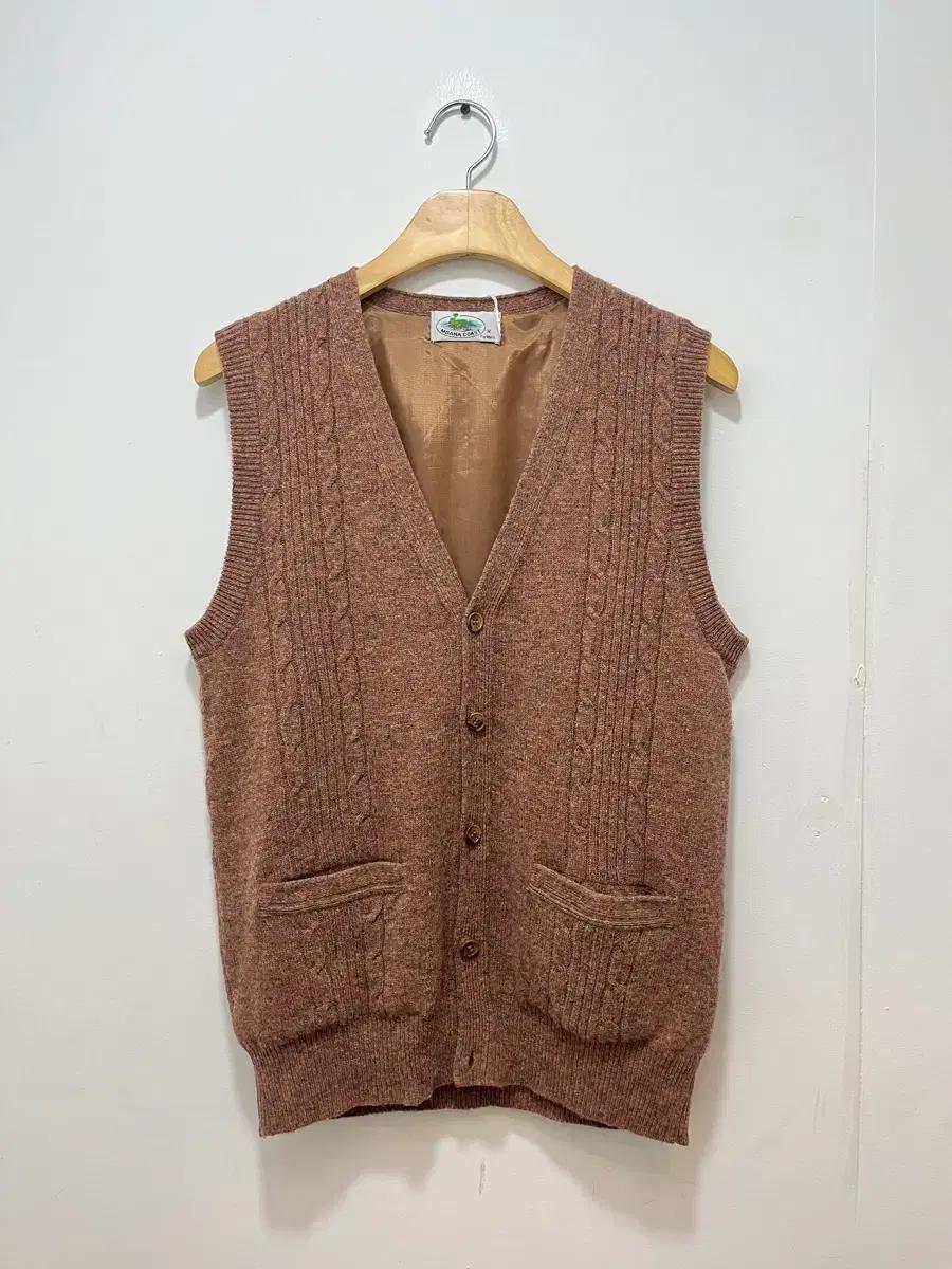 일본 브랜드 울 케이블 니트베스트 (남성M 여성free)