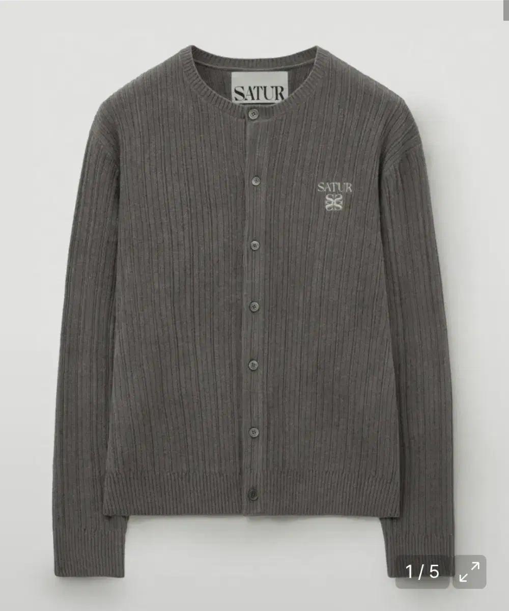 [L] 세터 플리스 크루 넥 가디건 차콜