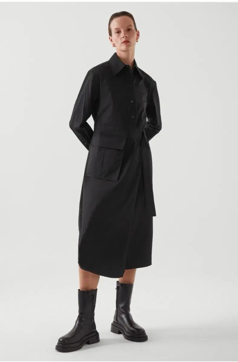 COS 코스 벨티드 셔츠 원피스 드레스 32