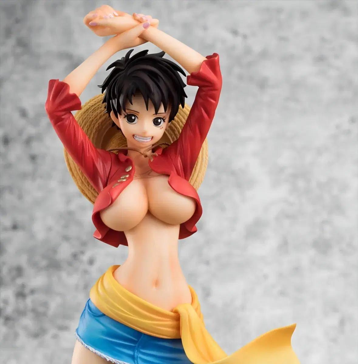 새상품/원피스 POP IRO 몽키 D 루피 여체화 ts 피규어