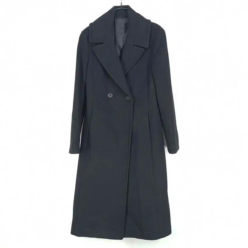 오조크 여성 울혼방 롱모직코트 블랙85 (HU41701)