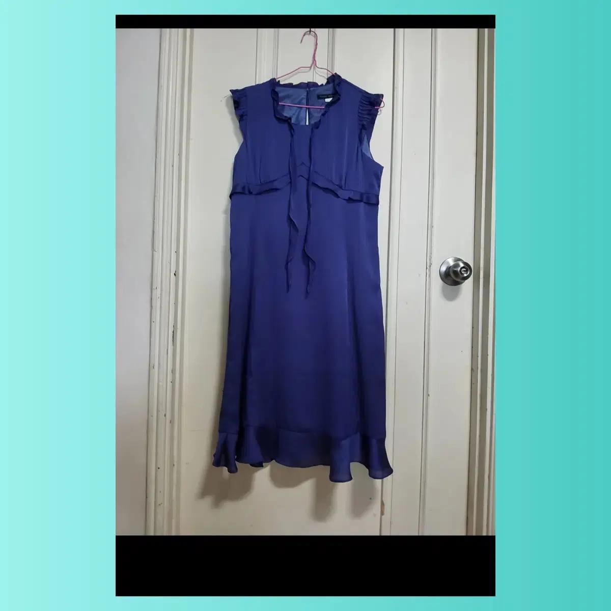 바나나리퍼블릭 퍼플 쉬폰 원피스 66사이즈