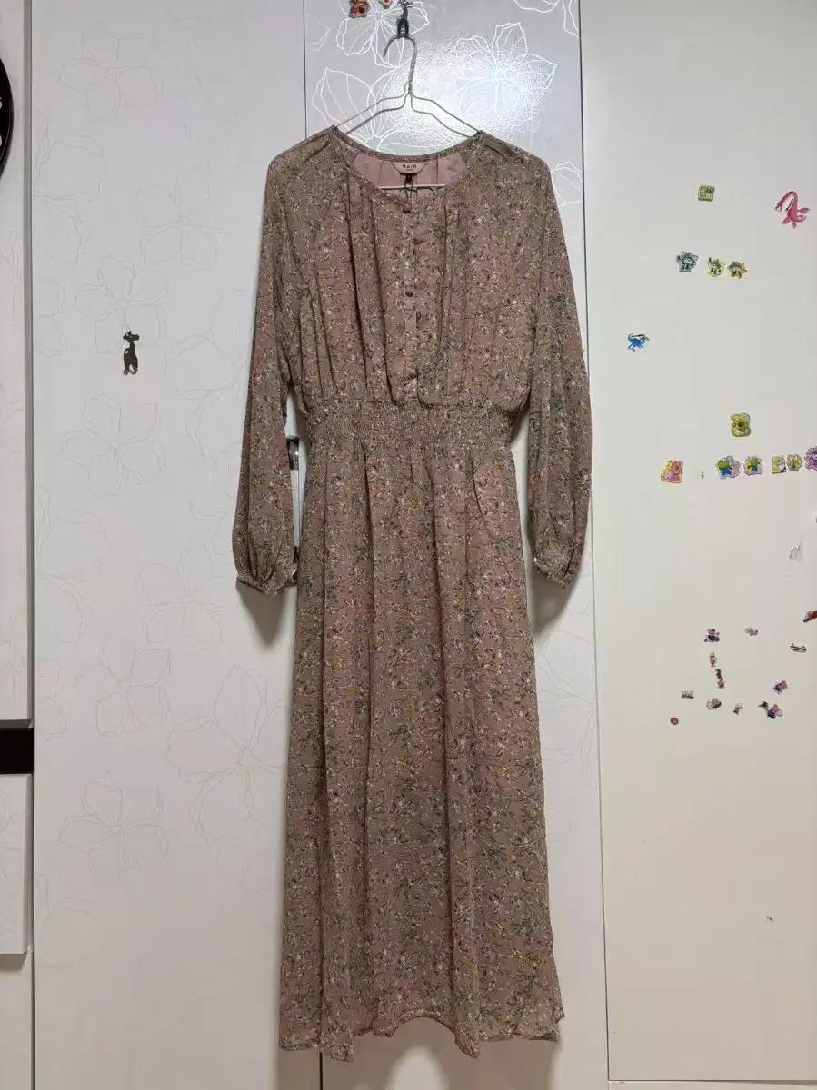 (새상품)나인 쉬폰 롱원피스 프리사이즈