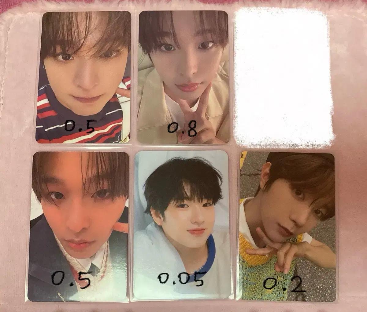 엔시티 위시 리쿠 사쿠야 료 포토카드 포카 럭드 미공포 컬러 쥬얼 미개봉