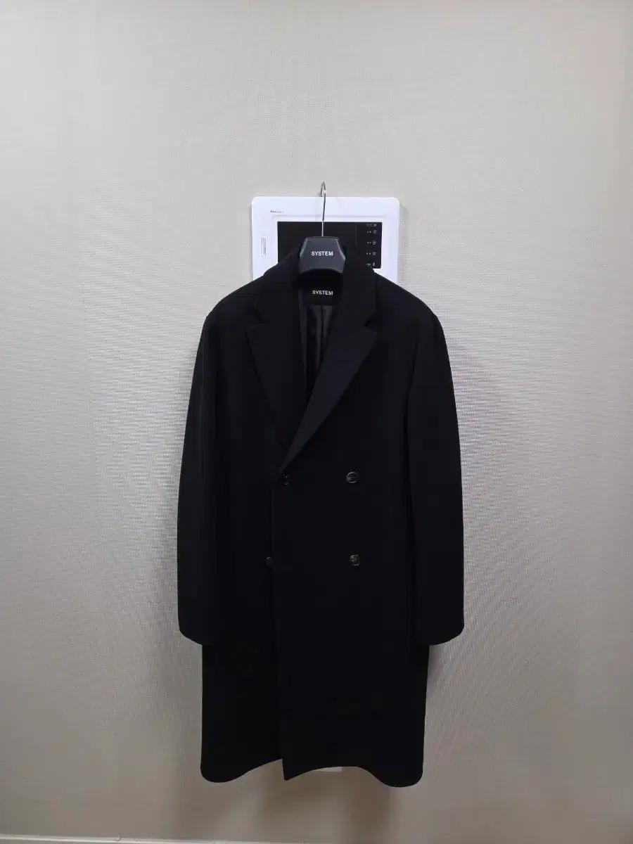 시스템옴므 캐시미어 블랙 더블코트 95사이즈(오버핏)