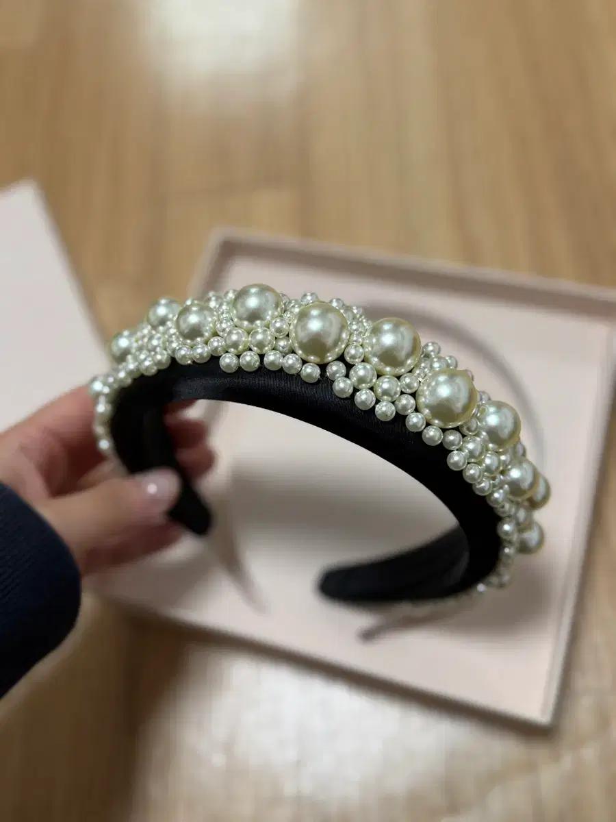 시몬로샤 simone rocha H&M 진주 헤어밴드 새상품