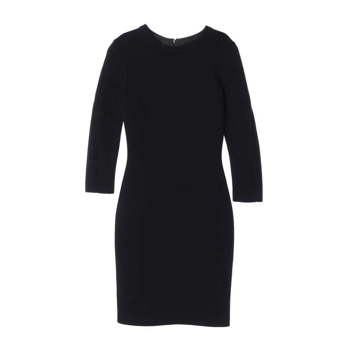 디스퀘어드2 울 모달 H라인 긴팔 원피스 드레스 블랙