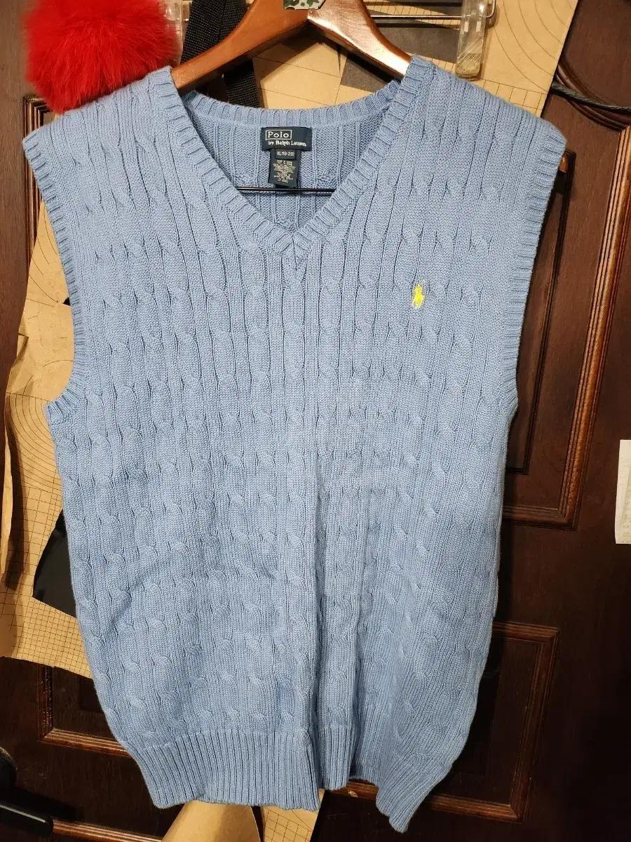 폴로 랄프로렌 케이블 니트 베스트 블루 xl 빈티지 올드스쿨 레트로