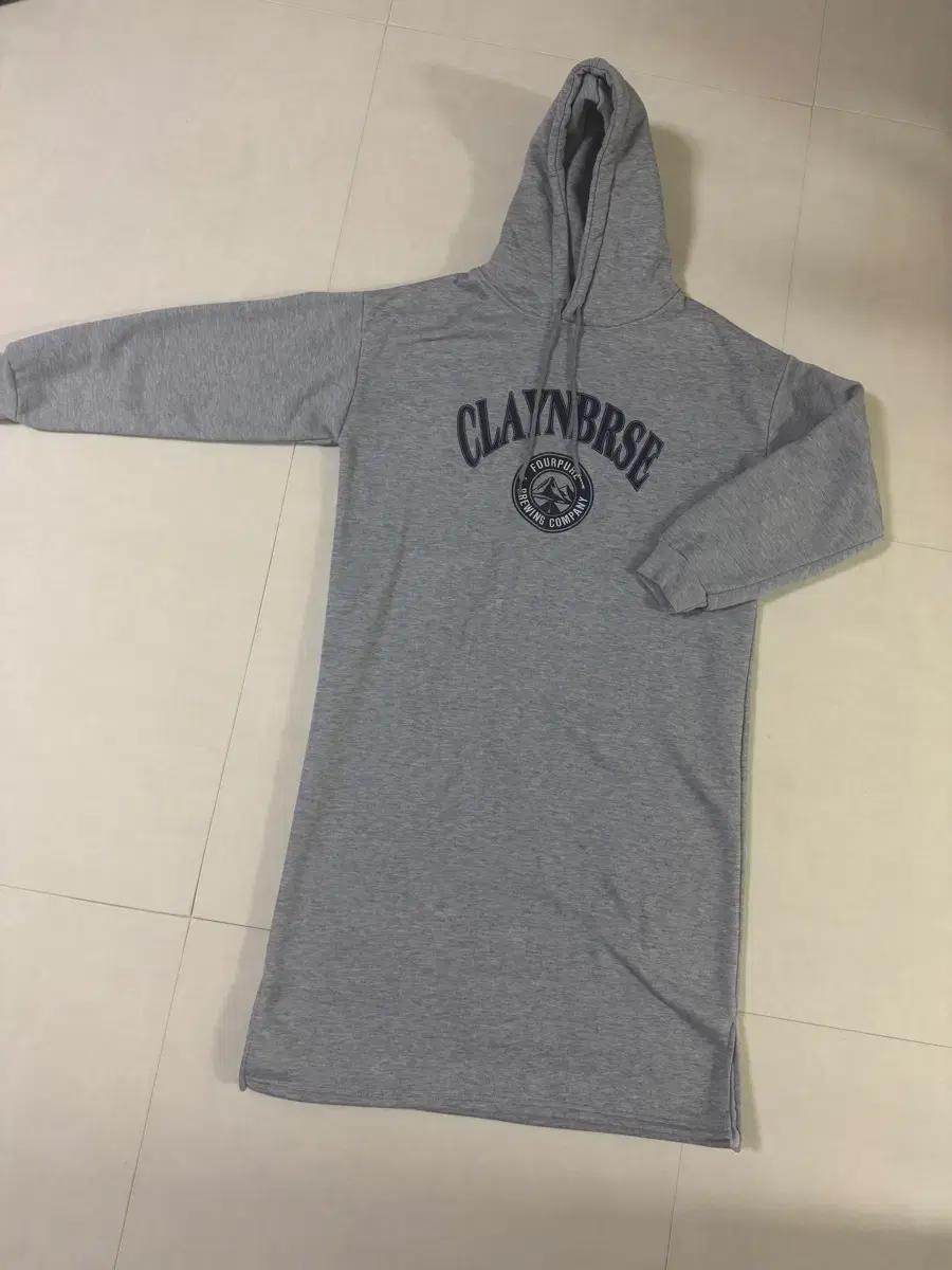 새상품 여성 후드 기모 롱 원피스