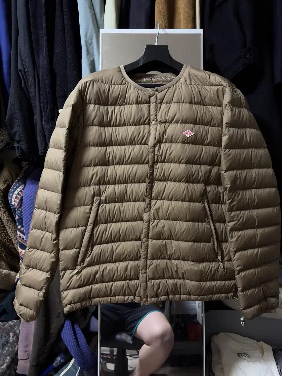 단톤 이너 경량패딩 베이지 XL